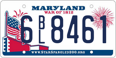 MD license plate 6BL8461