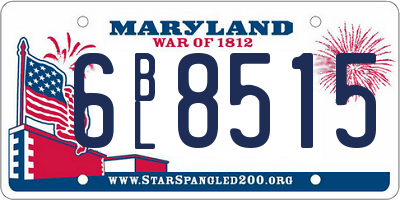 MD license plate 6BL8515