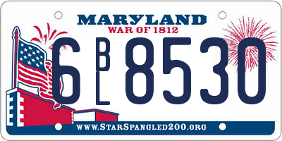 MD license plate 6BL8530