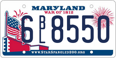 MD license plate 6BL8550