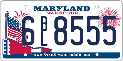 MD license plate 6BL8555