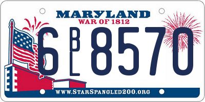 MD license plate 6BL8570