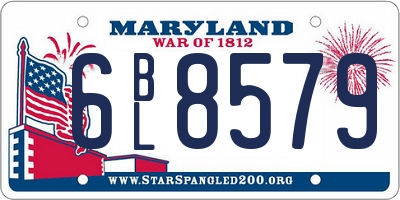 MD license plate 6BL8579
