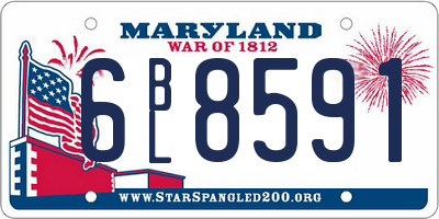 MD license plate 6BL8591