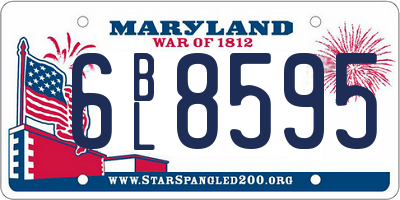MD license plate 6BL8595