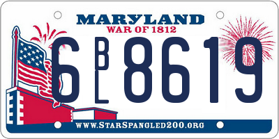MD license plate 6BL8619