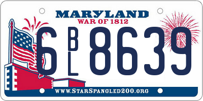 MD license plate 6BL8639