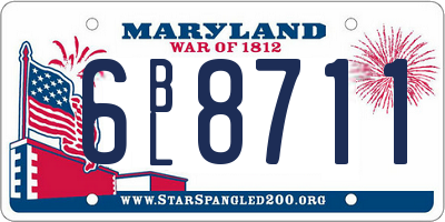 MD license plate 6BL8711