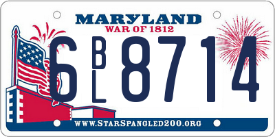 MD license plate 6BL8714