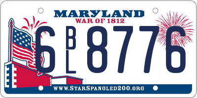 MD license plate 6BL8776