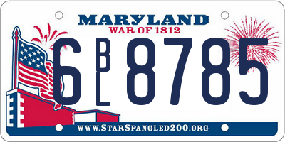 MD license plate 6BL8785