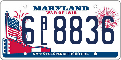 MD license plate 6BL8836