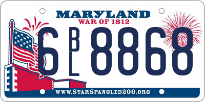 MD license plate 6BL8868