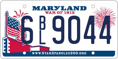 MD license plate 6BL9044
