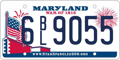 MD license plate 6BL9055