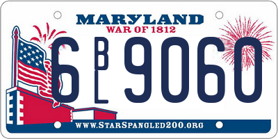 MD license plate 6BL9060