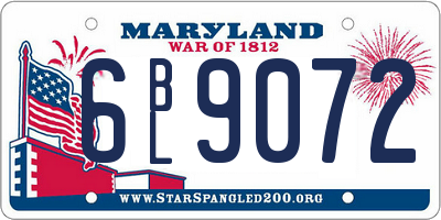 MD license plate 6BL9072