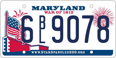 MD license plate 6BL9078