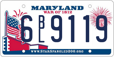 MD license plate 6BL9119