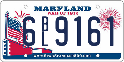 MD license plate 6BL9161