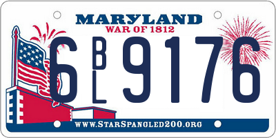 MD license plate 6BL9176