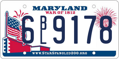 MD license plate 6BL9178