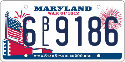 MD license plate 6BL9186