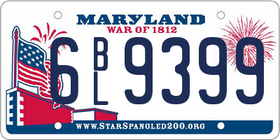 MD license plate 6BL9399