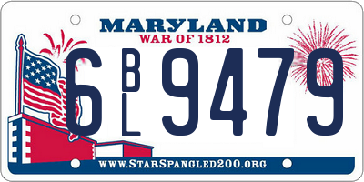 MD license plate 6BL9479