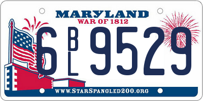 MD license plate 6BL9529