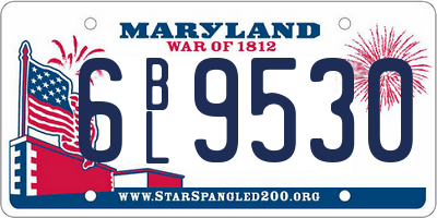 MD license plate 6BL9530
