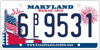 MD license plate 6BL9531