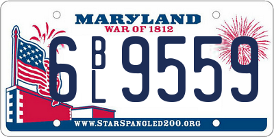 MD license plate 6BL9559