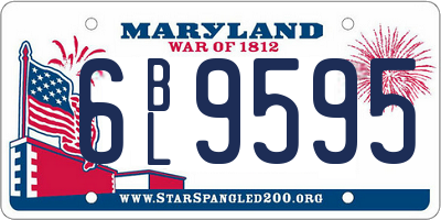 MD license plate 6BL9595