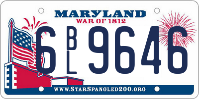 MD license plate 6BL9646