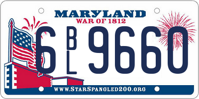 MD license plate 6BL9660