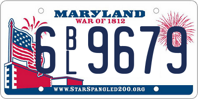 MD license plate 6BL9679