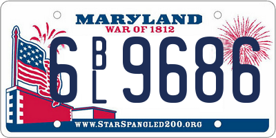 MD license plate 6BL9686