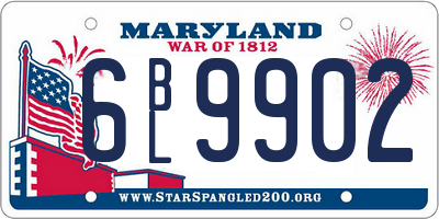 MD license plate 6BL9902