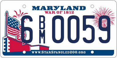 MD license plate 6BM0059