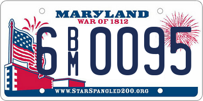 MD license plate 6BM0095