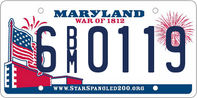 MD license plate 6BM0119