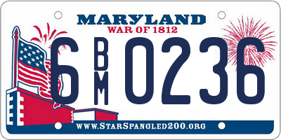MD license plate 6BM0236