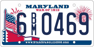 MD license plate 6BM0469