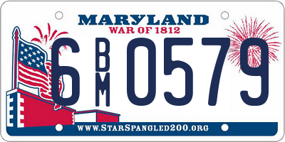 MD license plate 6BM0579
