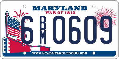 MD license plate 6BM0609