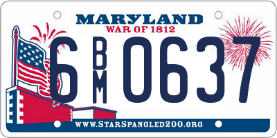 MD license plate 6BM0637
