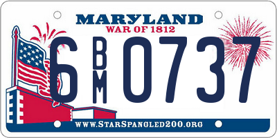 MD license plate 6BM0737
