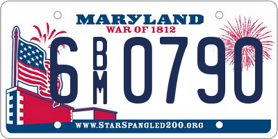 MD license plate 6BM0790
