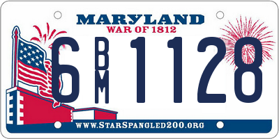 MD license plate 6BM1128
